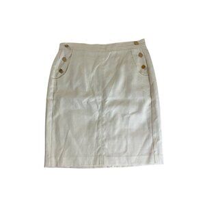 NWT Loft Women's Ivory Pencil Skirt Office Casual - 12